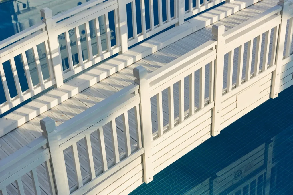 white deck railing ideas