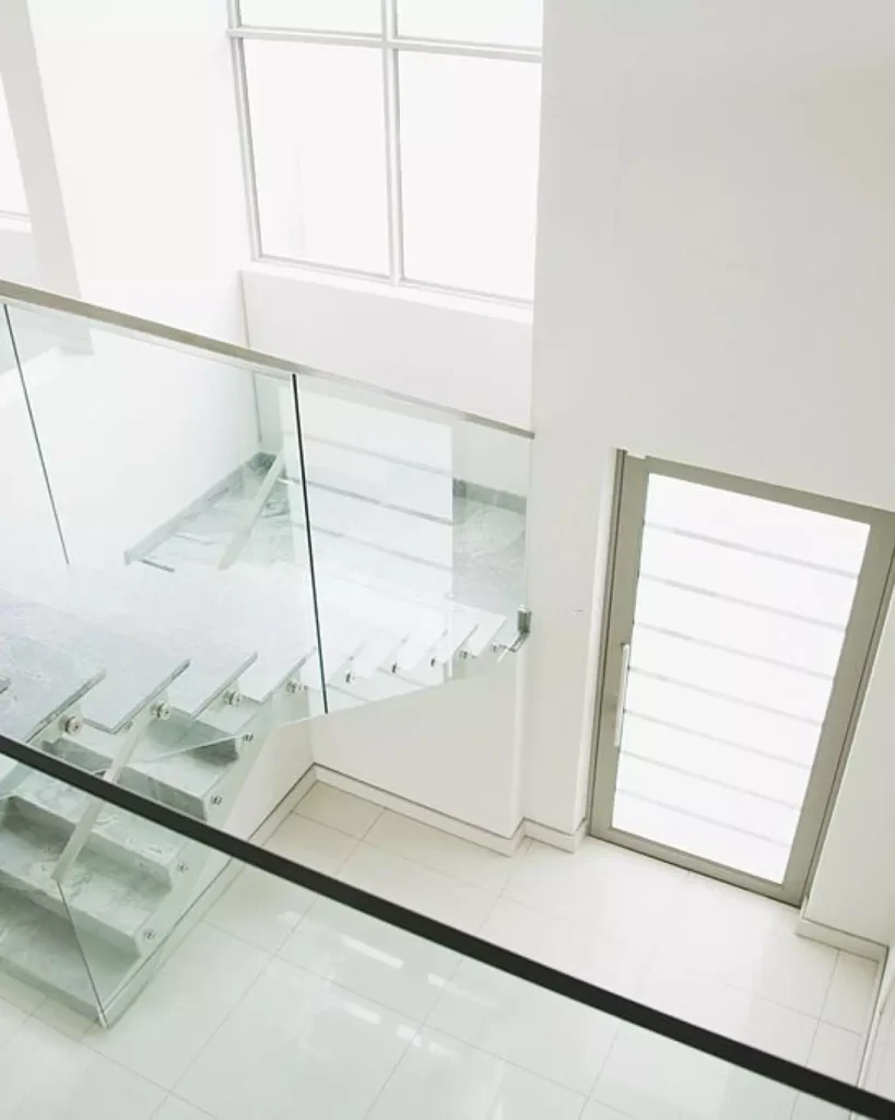 Boynton Beach indoor glass railing